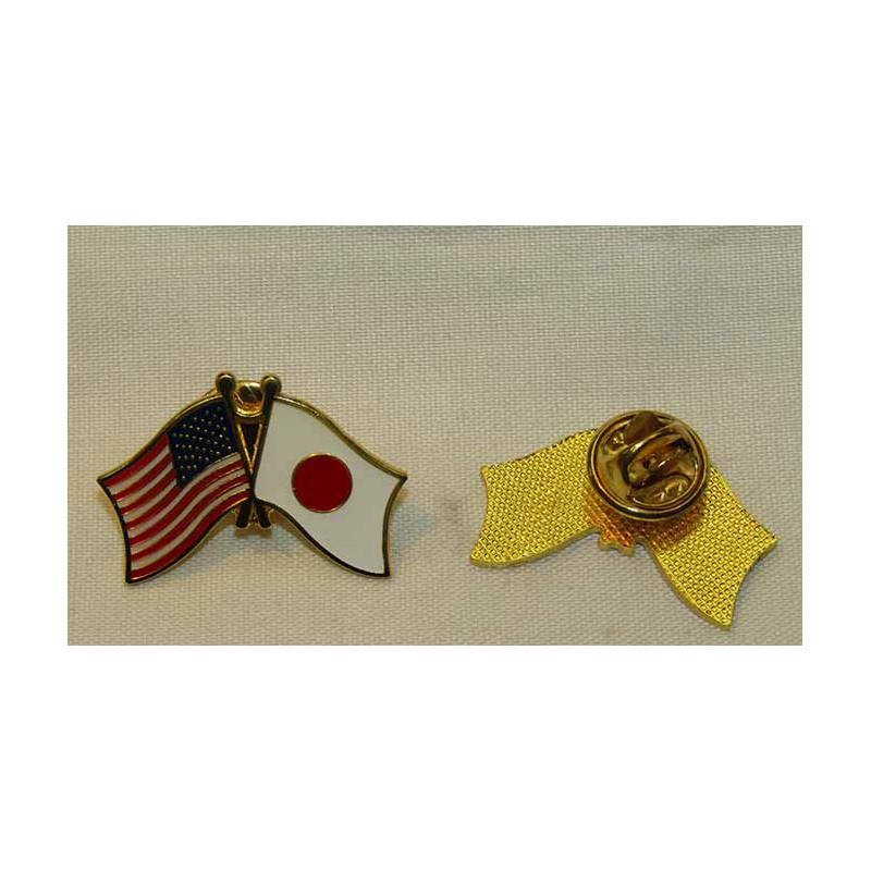 Pin US & Japan Flag