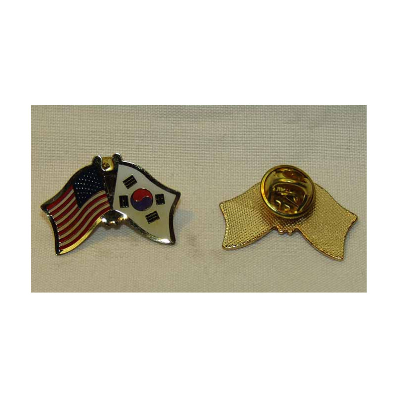 PIN US & Korean Flag