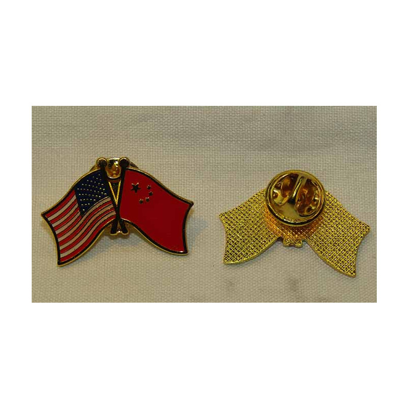 PIN US & China Flag