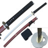 Samurai Katana Sword REVERSE BLADE WITH BLOOD GROOVE RED