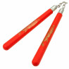 Rubber Nunchaku WITH DRAGON RED