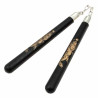 RUBBER NUNCHAKU WITH DRAGON BLACK