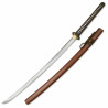 HAND FORGED SAMURAI SWORD with brown scabbard