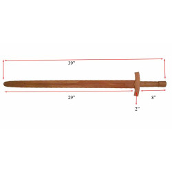 SAMURAI WOODEN TRAINING SWORD 39"