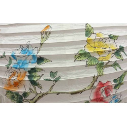 PAPER LANTERN WITH FLOWER PRINTED 16" DIA