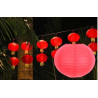 PAPER LANTERN  12" DIA RED