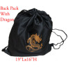 DRAWSTRING BACKPACK WITH DRAGON