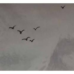 Wall Scroll Fish Leaping Over The Dragon Gate (Means Successful) 17.7"x12"