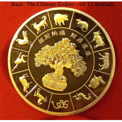 YEAR OF THE DRAGON COMMEMORATIVE COIN SILVER 1.25" Diameter