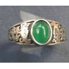 Stainless steel ring with Jade/stone