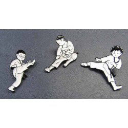 Pin Martial Arts Kicking set of 3