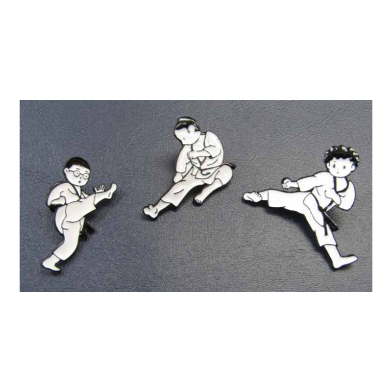 Pin Martial Arts Kicking set of 3