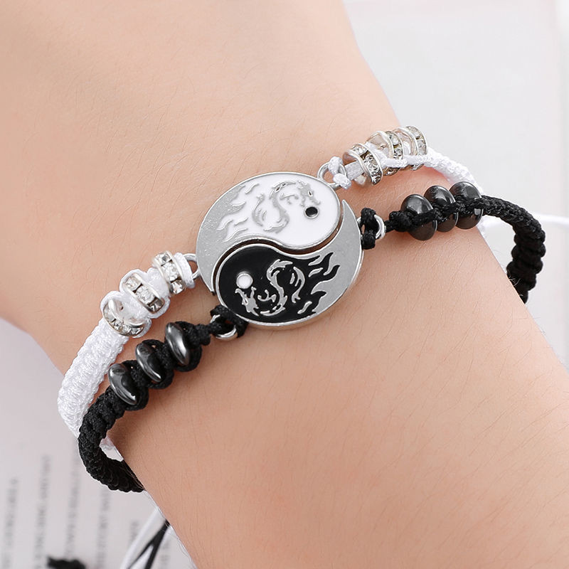 Yin & Yang Adjustable Bracelet (sold by pair)