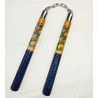 WOOD NUNCHAKU WITH COLORS DRAGON 12"