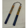 WOOD NUNCHAKU WITH COLORS DRAGON 12"
