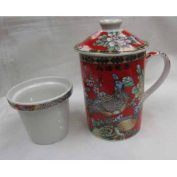 Chinese Porcelain(Ceramic) Tea cup-Peacock