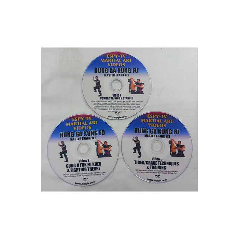 HUNG GA KUNG FU-THREE(3) INSTRUCTIONAL VIDEOS FROM SIFU FRANK YEE