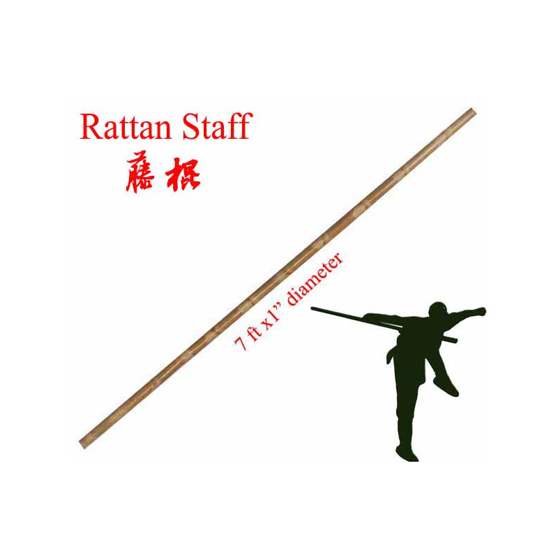 Rattan staff  7 FT LENGTH 1" diameter