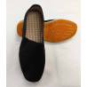 Rubber sole slip on kung fu shoe Black
