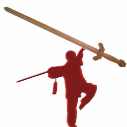 Wooden Tai Chi Sword 36" overall