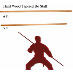 Hard Wood Tapered Bo Staff