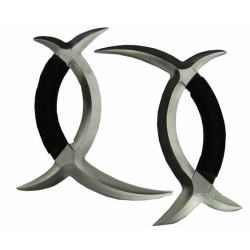 Combat steel deer horn knifes (pair)