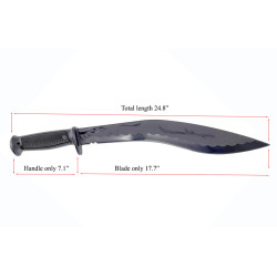 polypropylene kukri machete 24.8" curved blade