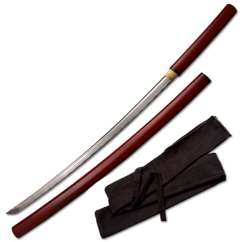 HAND FORGED SHIRASAYA SAMURAI SWORD 41" BURGUNDY