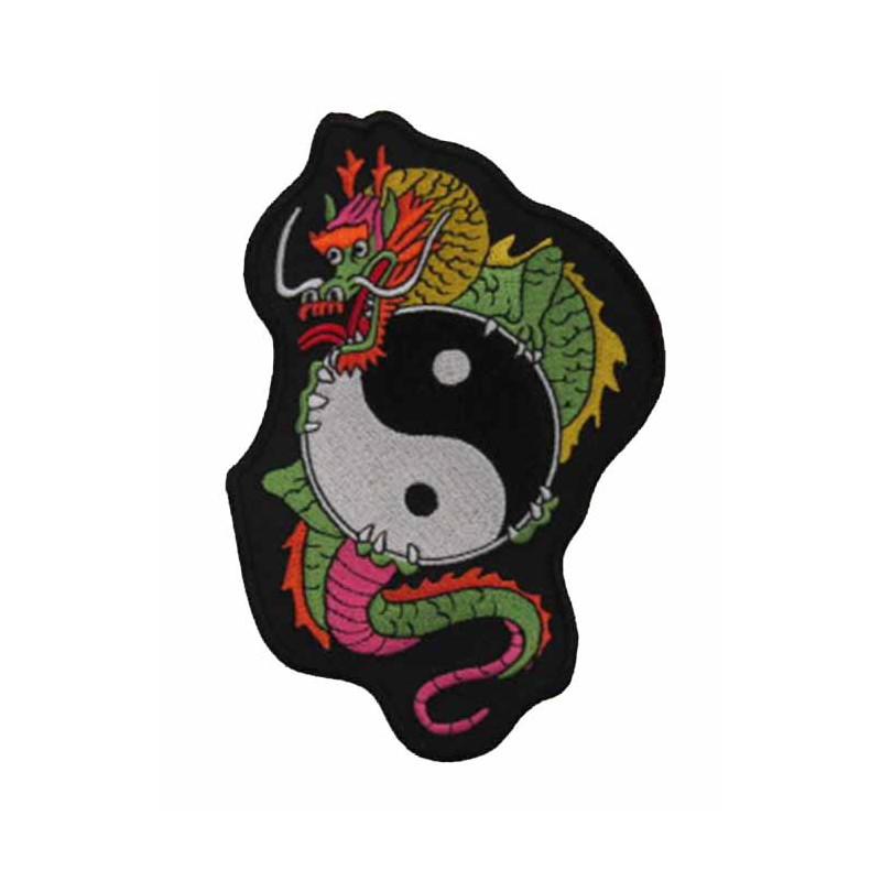 Dragon Holding Yin & Yang Patch 6"x4"