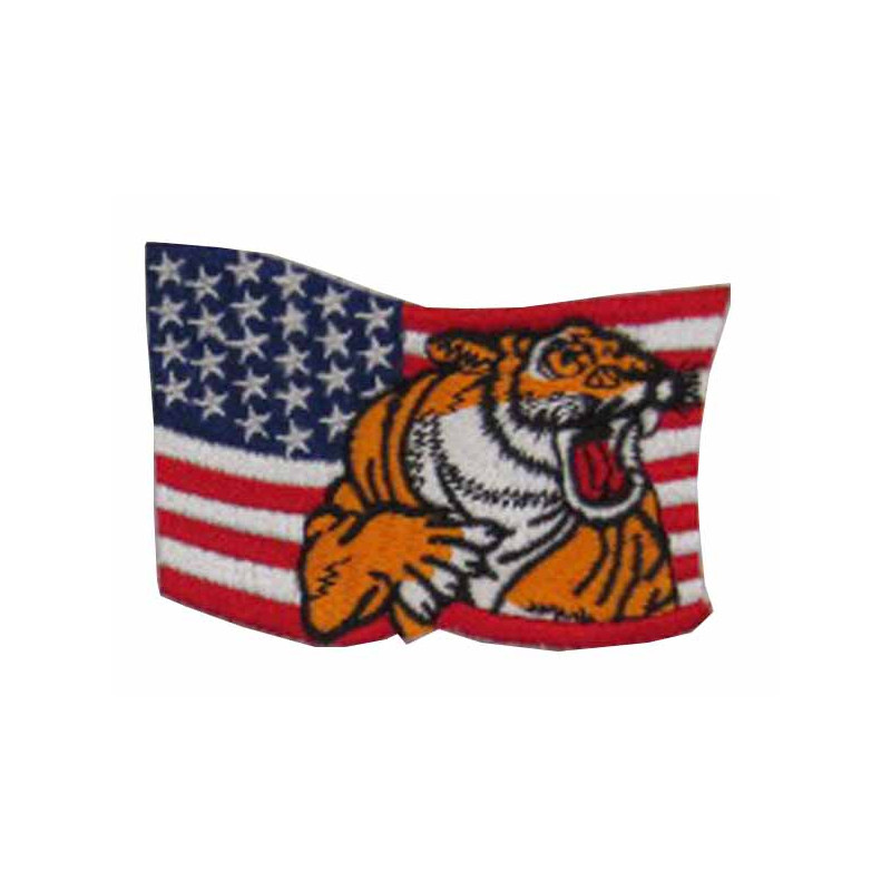 America flag with tiger Patch 3.75"x2.5"