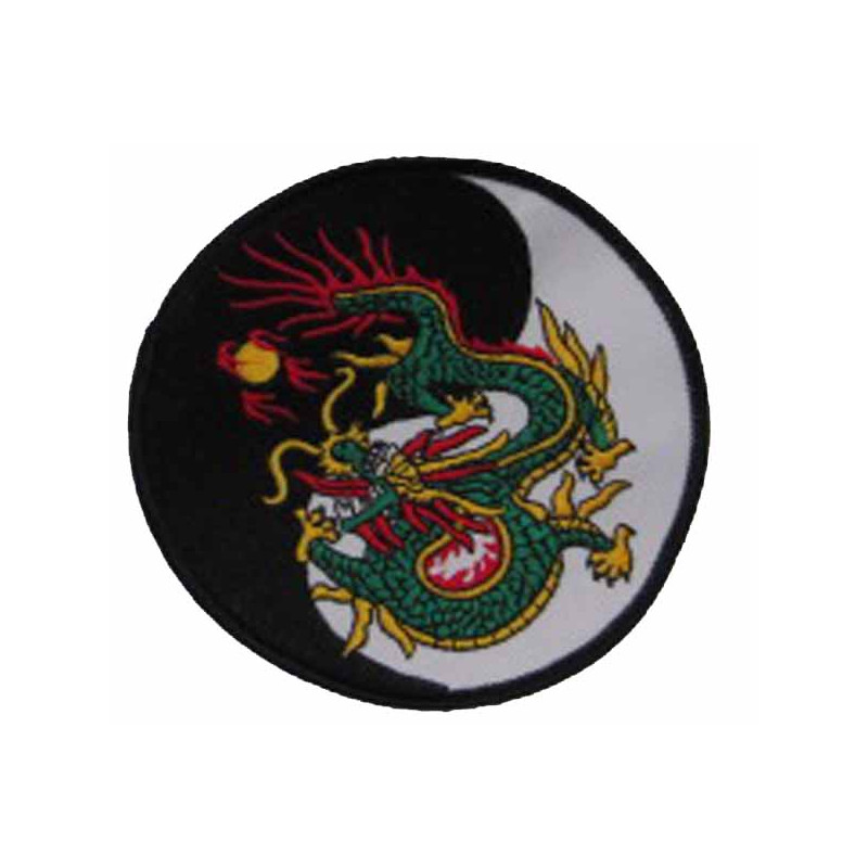 Dragon with Yin & Yang Patch  4" Dia