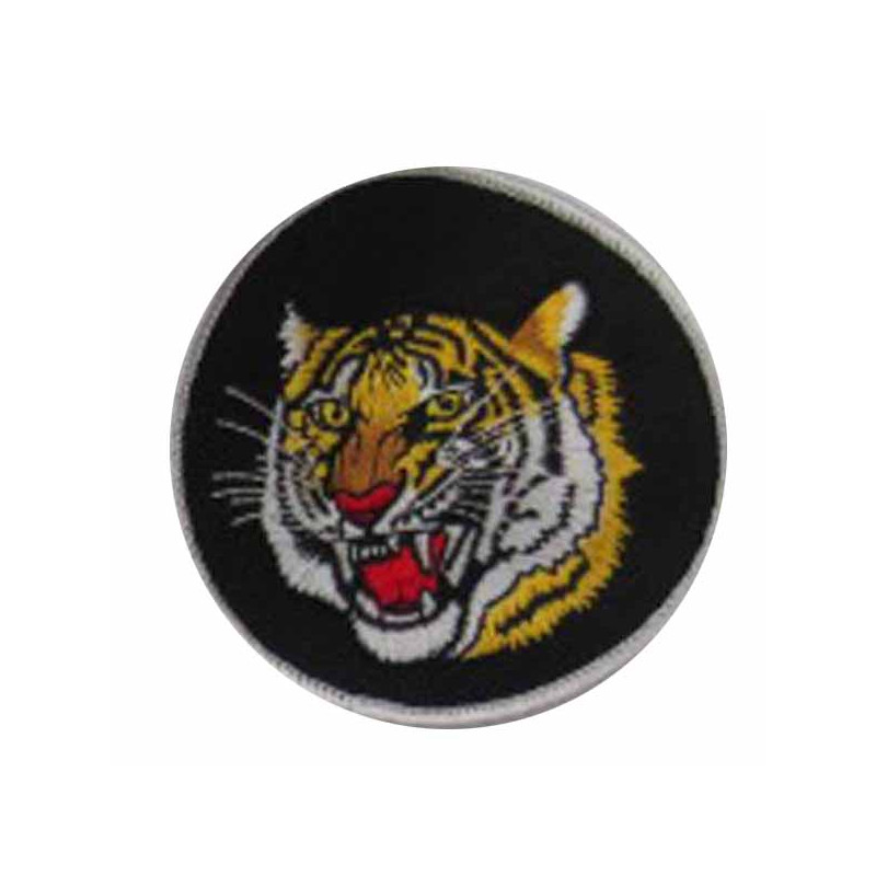 Yellow TIGER HEAD PATCH 3" DIA