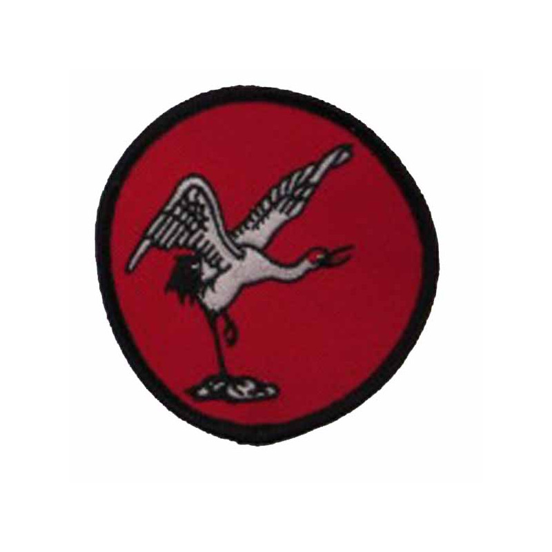 White crane Patch 3" Dia