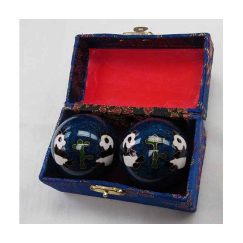 Chinese Healthy Balls 1.75" Dia Blue Panda