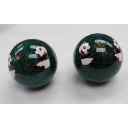 CHINESE HEALTHY BALLS 1.75" DIA green PANDA