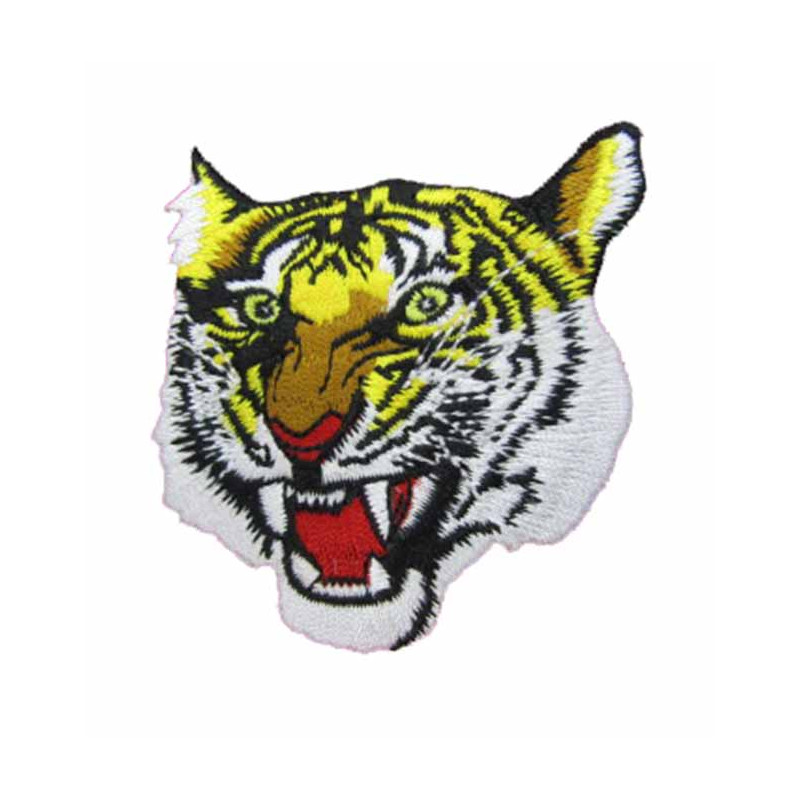 Yellow Tiger Head Patch 10.5"x9"