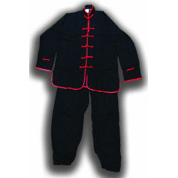 Black kung fu uniform with...