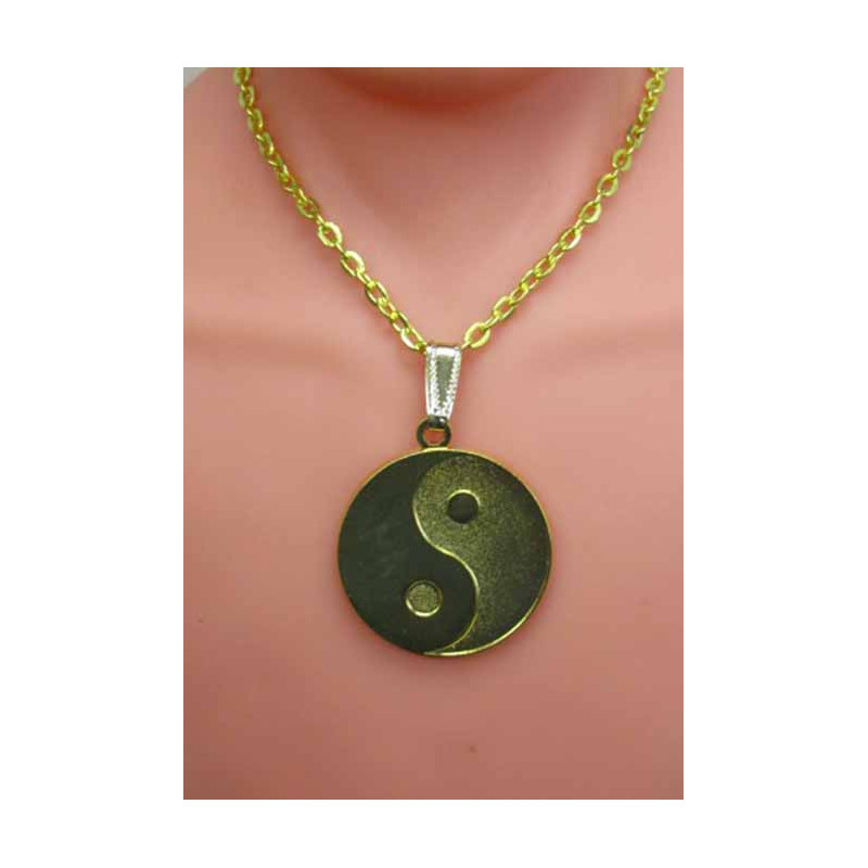 MARTIAL ARTS NECKLACES-Golden Yin & Yang